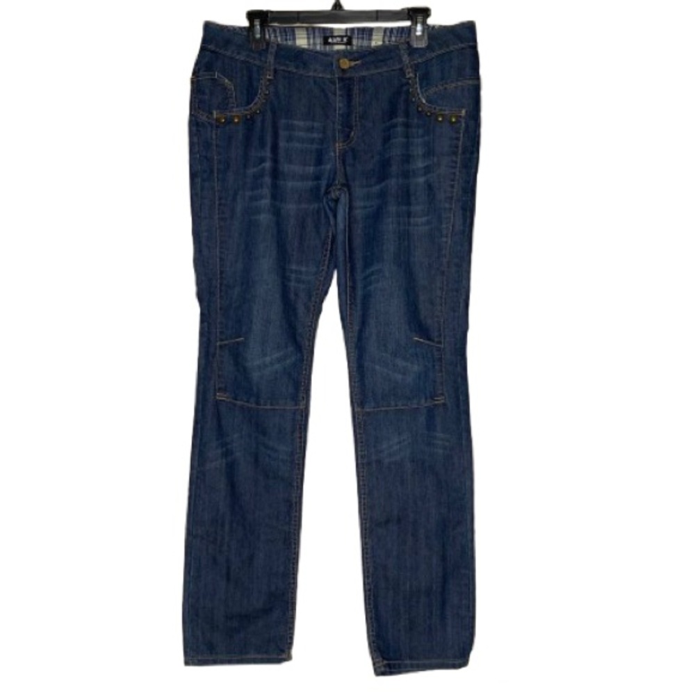 Allen B. By Allen Schwartz Women’s Jeans Size 12 Brass Stud Detail Western Boho